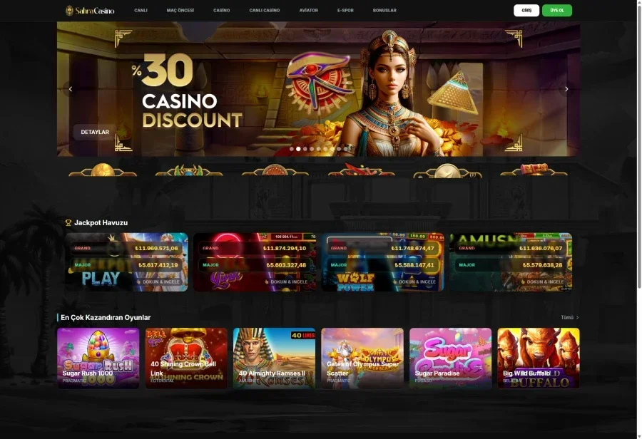 Sahra Casino ekran görüntüsü